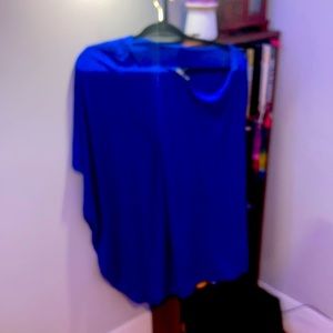Blue off the shoulder dress from EXPRESS.